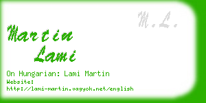martin lami business card